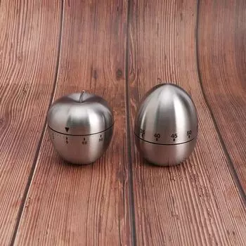 Милый механический визуальный кухонный таймер из нержавеющей стали в форме яйца с будильником и обратным отсчетом egg