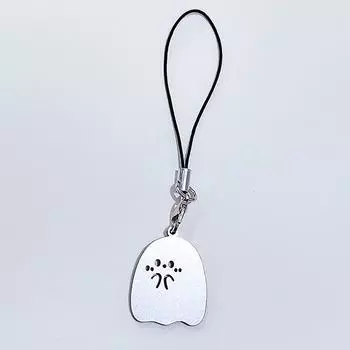 Милый металлический ремешок для мобильного телефона с привидением, милый ремешок для мобильного телефона с привидением, брелок для ключей на Хэллоуин