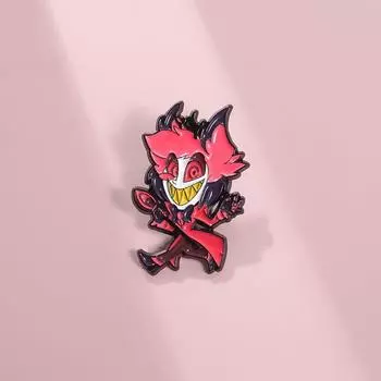 Милый металлический значок с изображением персонажа из мультфильма «Телевидение/кино» — брошь из сплава с изображением персонажа из «Horror Inn», лакированная булавка, аксессуар для украшения