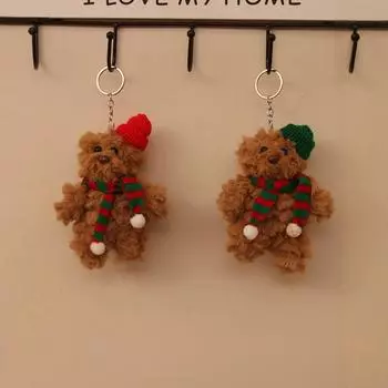 Милый милый Барселона Медведь Подвеска Плюшевая игрушка Кукла Рождественский медведь Сумка Подвесной брелок 4 inch
