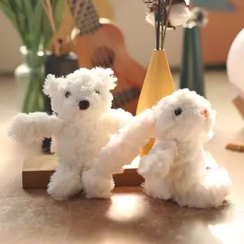 Милый милый белый кролик кулон плюшевая игрушка кукла медведь сумка подвесной брелок тряпичная кукла кукла 15cm