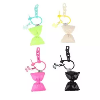 Милый милый брелок-бант в виде подушки безопасности, ювелирные аксессуары, универсальное украшение, подарок для девочки и мальчика, минималистская сумка-подвеска светло-синий