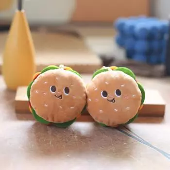 Милый милый гамбургер кулон плюшевая игрушка кукла мультфильм сумка подвесной брелок тряпичная кукла кукла 12cm