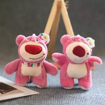 Милый милый клубничный медведь, маленькая подвеска, плюшевая игрушка, кукла, розовый медведь, сумка, подвесной брелок, кукла 12cm