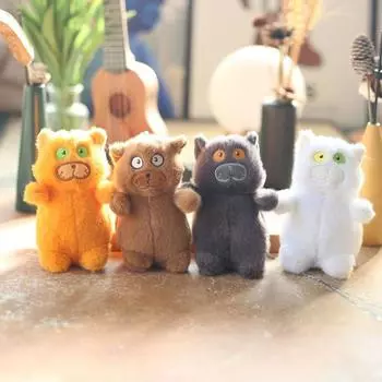 Милый милый котенок кулон плюшевая игрушка кукла мультфильм сумка подвесной брелок тряпичная кукла кукла 15cm