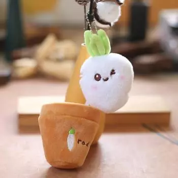 Милый милый кролик-морковка, плюшевая игрушка, кукла, цветочный горшок, кролик, школьный рюкзак, сумка, подвесное украшение, брелок 11 cm.