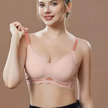 Милый милый кролик, не оставляющий следов, нижнее белье, удобный бюстгальтер, тонкая часть, не стальное кольцо, собранное в цвет, столкновение, красота, спина 34/75AB чёрный