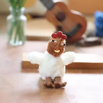 Милый милый кулон в виде цыпленка-пузыря в виде плюшевой игрушки, кукла-несушка, сумка для подвесного украшения, брелок для ключей, кукла 12 cm.