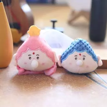 Милый милый лотос маленький Будда пузырь голова маленькая подвеска плюшевая игрушка кукла школьный ранец сумка подвесное украшение брелок 11 cm.