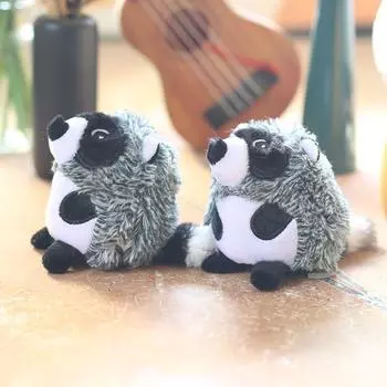 Милый милый маленький енот кулон плюшевая игрушка кукла маленький ежик сумка подвесной брелок кукла 12 cm