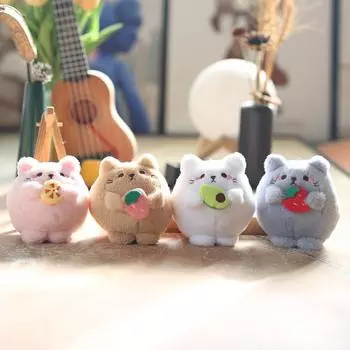 Милый милый маленький мишка кулон плюшевая игрушка кукла фруктовый медведь сумка подвесной брелок тряпичная кукла кукла 12 cm.