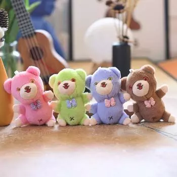 Милый милый медведь кулон плюшевая игрушка кукла мультфильм школьная сумка подвесное украшение брелок кукла кукла 12cm