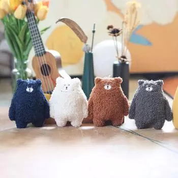 Милый милый медведь кулон плюшевая игрушка кукла мультфильм школьная сумка подвесное украшение брелок кукла кукла 12cm