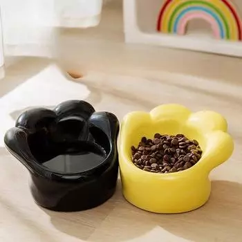 Милый милый мультфильм простая кошачья миска с когтями для кошек маленькая и средняя миска для собак миска для кормления поилка принадлежности для мисок для домашних животных S 11*5*5cm