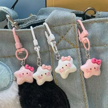 Милый милый мультяшный кулон в виде кошки-звезды для женщин, мужчин, пар, трендовый брелок для сумки, украшения, аксессуары