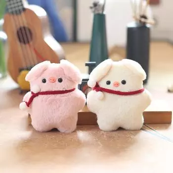 Милый милый шарф свинья кулон плюшевая игрушка кукла мультяшная сумка подвесной брелок кукла кукла 12 cm.