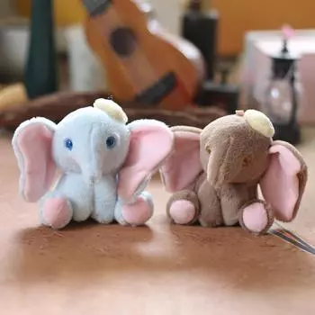 Милый милый слоненок, маленькая плюшевая игрушка, кукла, мультяшная сумка, подвесной брелок, тряпичная кукла, кукла 12cm
