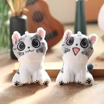 Милый милый сырный кот кулон плюшевая игрушка кукла котенок сумка подвесной брелок кукла кукла 15cm