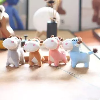 Милый милый теленок кулон плюшевая игрушка кукла корова мультфильм сумка подвесной орнамент брелок кукла кукла 12cm