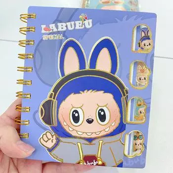 Милый мини блокнот на спирали Labubu, мультяшный портативный блокнот на спирали, ежедневник, блокнот для заметок, офисные принадлежности, студенческие канцелярские товары, подарки