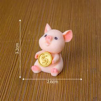 Милый мини Юаньбао Свинья Богатства Микроландшафт Украшение для Дома, Рабочего Стола, Приборной Панели Автомобиля