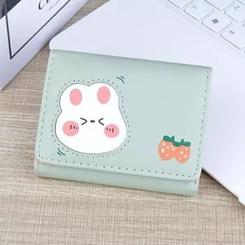 Милый мини-кошелек для женщин, дамская мода, держатель для карт из искусственной кожи, студенческие кошельки 10.5cm*8.5cm*2.5cm чёрный