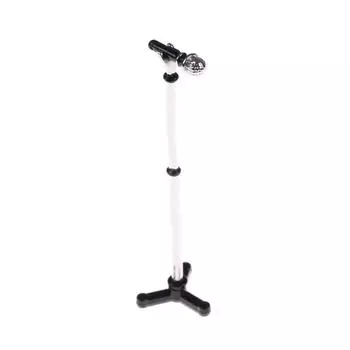 Милый мини-металлический микрофон, модель 1:12 кукольных домиков, миниатюрная мебель, аксессуары для кукольного домика