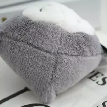 Милый мини-мультяшный аниме-плюшевый кукольный брелок Тоторо, пушистый мягкий брелок для ключей, автомобильный рюкзак, подвеска, украшение, подарки серый