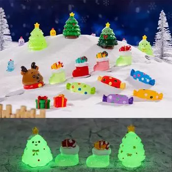 Милый мини-мультяшный рождественский сериал украшения ландшафтные украшения миниатюрные фигурки украшения для дома своими руками аксессуары подарки