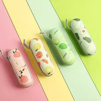 Милый мини-пятикратный зонтик с фруктами, капсула, солнцезащитный женский зонт, защита от солнца, защита от ультрафиолета, складной зонтик от солнца