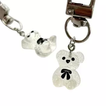 Милый мини-смоляный трехмерный брелок в виде медведя, анти-потеряющийся аксессуар для сумки
