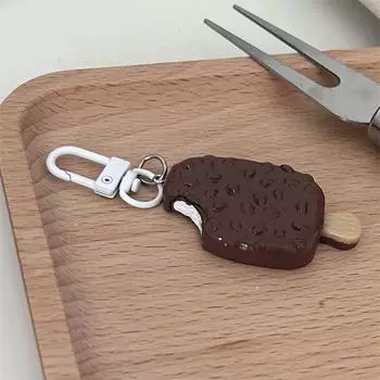 Милый миниатюрный брелок-симуляция в виде эскимо, мультяшный, уникальный, имитация еды, кулон, украшение для рюкзака, аксессуары, подарки 2