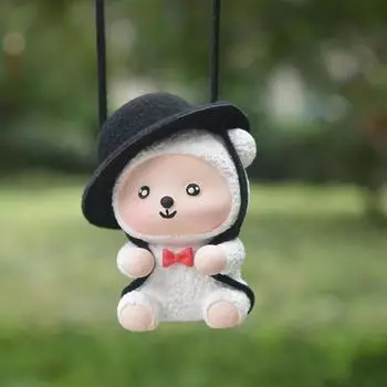 Милый мишка качели подвеска для автомобиля качели медведь зеркало подвески для автомобиля декоративные украшения подвеска для автомобиля качели медведь подвески для автомобиля