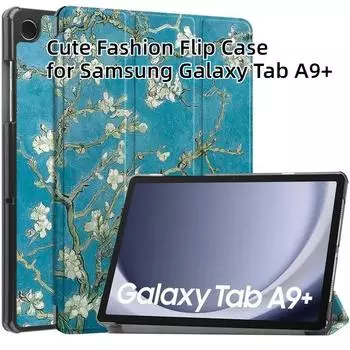Милый модный флип-чехол для Samsung Galaxy Tab A9+ SM-X216 X210 X218 противоударный чехол из искусственной кожи TabA9+ 11 дюймов-подставка-держатель красный