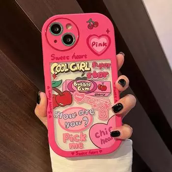Милый модный противоударный чехол с вишневым противоударным чехлом для телефона Iphone 13 12 11 Pro Max Xr X Xs, мягкий прозрачный чехол из ТПУ For iPhone X or XS
