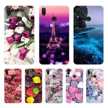 Милый мягкий бампер с рисунком для Huawei Y6 Y7 Y9 Y5 2019, тонкий прозрачный силиконовый чехол для телефона Huawei Y 9 7 6 5, чехол Huawei Y6 2019