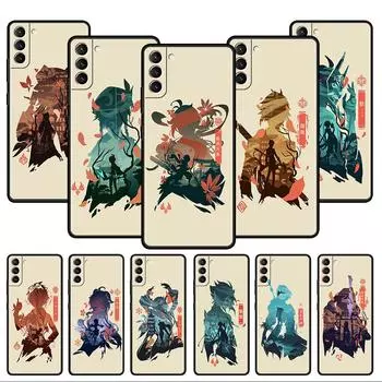 Милый мягкий чехол с рисунком аниме Genshin Impact для Samsung Galaxy S22 S20 FE S21 S10 S9 Plus S8 Note 20 Ultra 10 Lite, чехол для телефона Samsung S22 5G