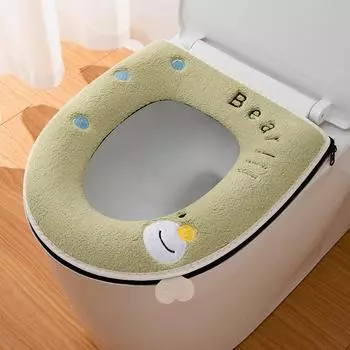 Милый мягкий коврик для унитаза для дома, осенне-зимний, универсальный коврик для унитаза, толстая задняя часть, водонепроницаемый полиуретан, переносная теплая подушка для горшка серый