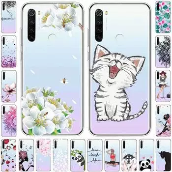 Милый мягкий прозрачный чехол для Xiaomi Redmi Note 8T 8 Pro, чехол Note8, силиконовый прозрачный чехол из ТПУ для Redmi Note 8 2021, чехол 8Pro Redmi Note 8 2021