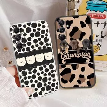 Милый мягкий силиконовый чехол с изображением животных леопарда для Xiaomi Redmi Note 13 Pro Samsung A55 S24 iPhone 15 Huawei Honor Realme Camera Защитный противоударный чехол Samsung Galaxy S9 Plus