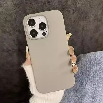 Милый мягкий силиконовый противоударный чехол для телефона iPhone 14 15 13 12 11 Pro Max Plus, полный защитный жидкий чехол из натурального титана For iPhone 12