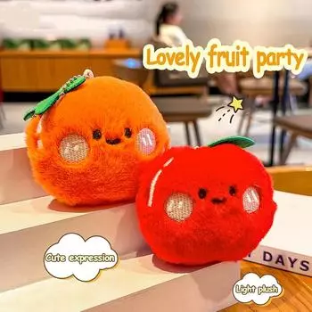 Милый мультфильм имитация фруктов плюшевая игрушка брелок подвеска забавный брелок изысканный рюкзак украшения аксессуары подарки