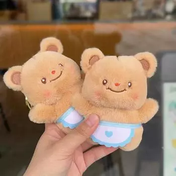 Милый мультфильм Кавали, плюшевый медведь, кукла, кулон, брелок, сумка, брелок для ключей от машины, пара, подруга, игрушки на день рождения для девочек