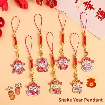 Милый мультфильм китайский Новый год зодиак змея брелок год змеи счастливый брелок подвески сумка подвеска украшение подарки A7