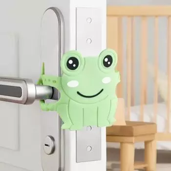 Милый мультфильм лягушка дверь закрывается буфер бесшумный замок муфта дверная щель зажим накладка детская защита спальня шкаф дверь замок крышка розовый