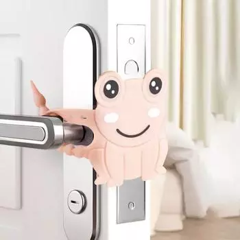 Милый мультфильм лягушка дверь закрывается буфер бесшумный замок муфта дверная щель зажим накладка детская защита спальня шкаф дверь замок крышка розовый