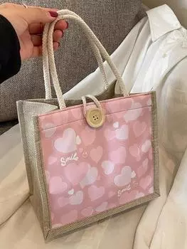 Милый мультфильм Любовь Сувенир Девушка Японский Маленький Репетитор Сумка Лето Выход Портативный Бенто Сумка