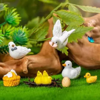 Милый мультфильм маленькая птичка микро ландшафт украшения креативные DIY украшения для дома аксессуары кавайные настольные украшения подарки