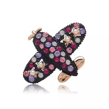 Милый мультфильм маленький самолет брошь свитер корсаж пальто булавка темперамент кристалл значок пара аксессуары