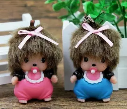 Милый мультфильм Monchhichi кукла парфюмерное сиденье украшения аксессуары розовый